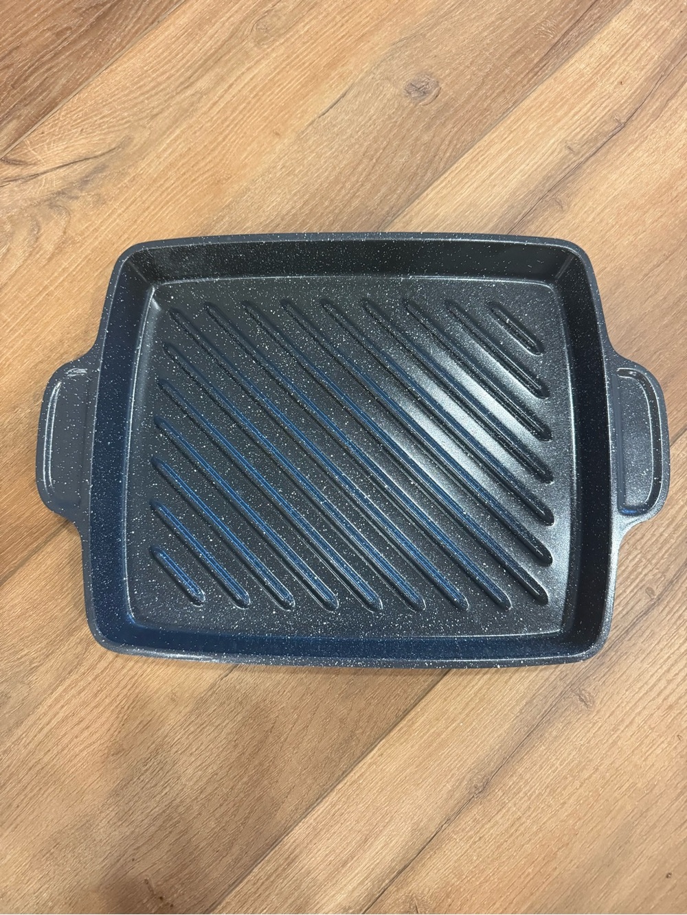 The Pioneer Woman Black Speckled Grill Pan - Square Cast Style